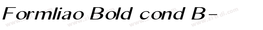 Formliao Bold cond B字体转换